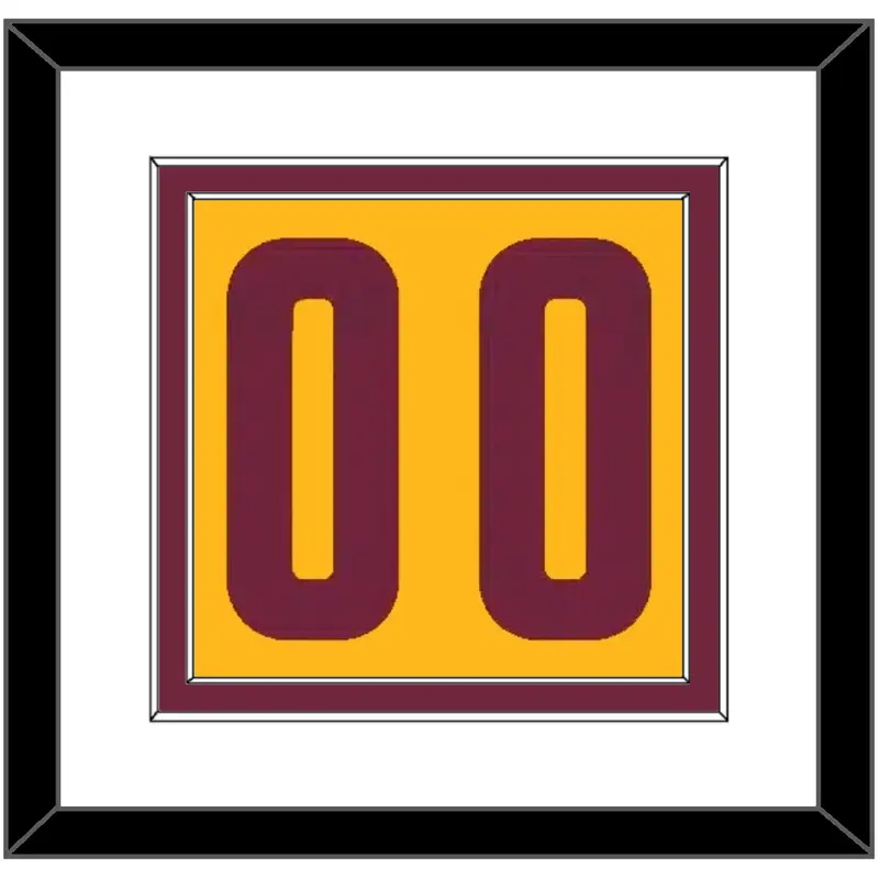 Cleveland Number - Alternate Yellow (2012-2017) - Double Mat 1