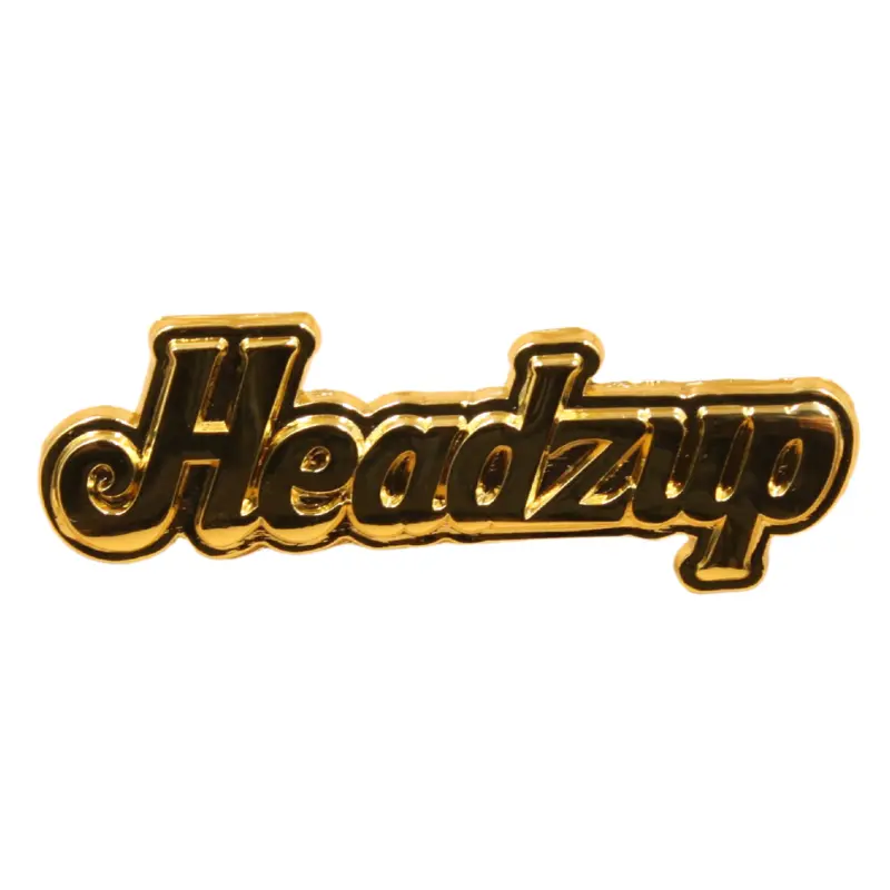 Headz Up - Cap Pin - "Script" Logo - Gold