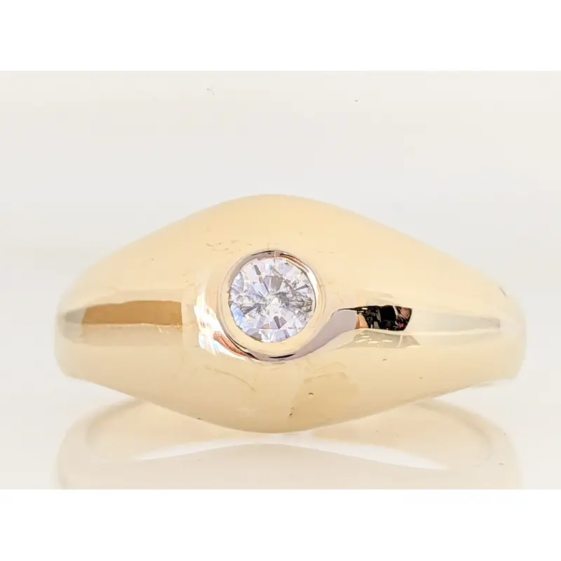 14K .25 CARAT TOTAL I1 I DIAMOND ROUND BEAD SET ESTATE RING 9.0 GRAMS