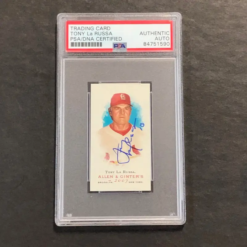 2007 Topps Allen & Ginter's #259 Tony La Russa Signed Card Auto PSA Slabbed Cardinals