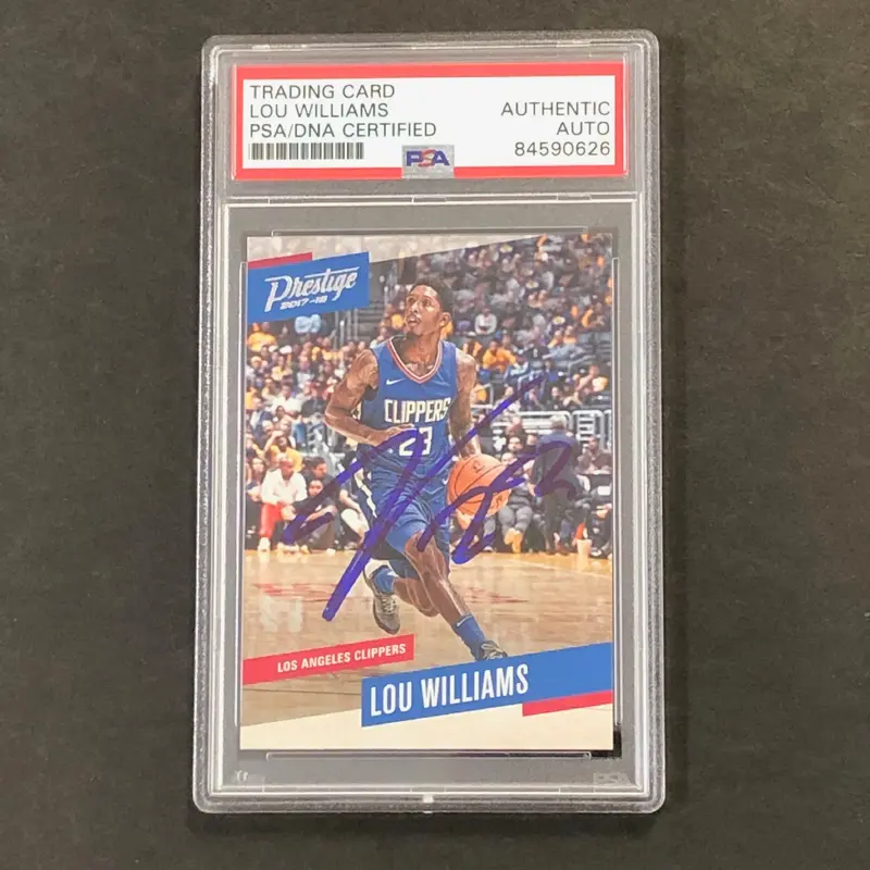 2017-18 Panini Prestige #30 Louis Lou Williams Signed Card AUTO PSA Slabbed Clippers