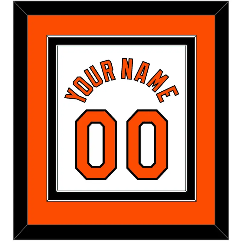 Baltimore Name & Number - Home White (1971-1977) - Double Mat 2