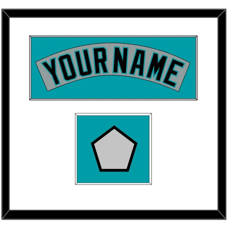 Florida Nameplate & World Series Patch - Road Gray (1993-2001) - Single Mat 1