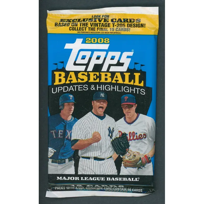 2008 Topps Baseball Unopened Updates & Highlights Pack (Target)