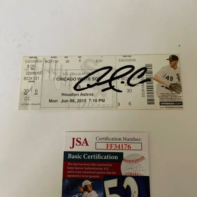 Rare Carlos Correa Signed Major League Debut Ticket 6/8/2015 Houston Astros JSA