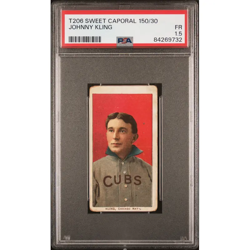 Johnny Kling 1909-11 T206 Sweet Caporal 150/30 PSA 1.5 Fair