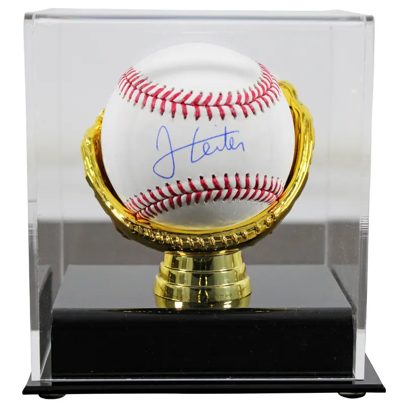 Rangers Jack Leiter Authentic Signed Oml Baseball w/ Case MLB & Fanatics
