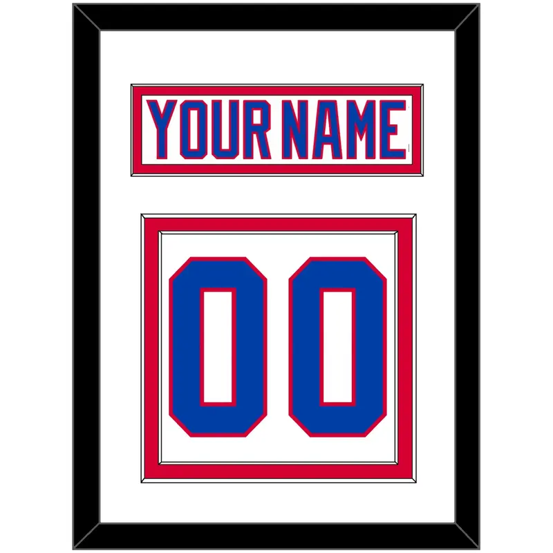 Washington Nameplate & Number (Back) - Alternate White (2011-2015) - Double Mat 1