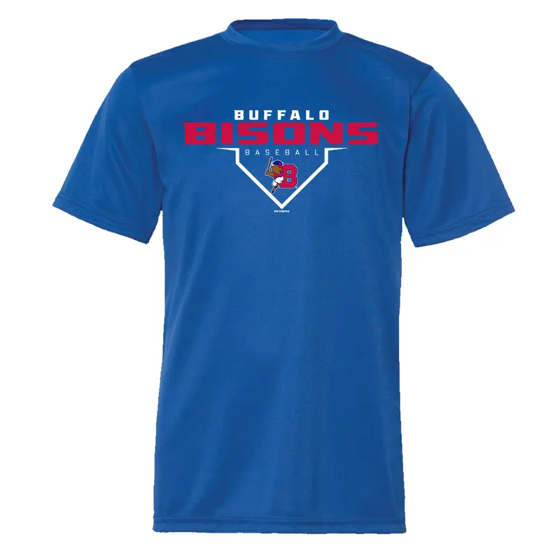 Buffalo Bisons Youth Royal Performance Tee
