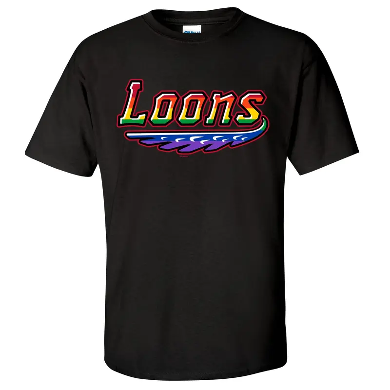 Great Lakes Loons Bimm Ridder Home Wordmark Pride Tee