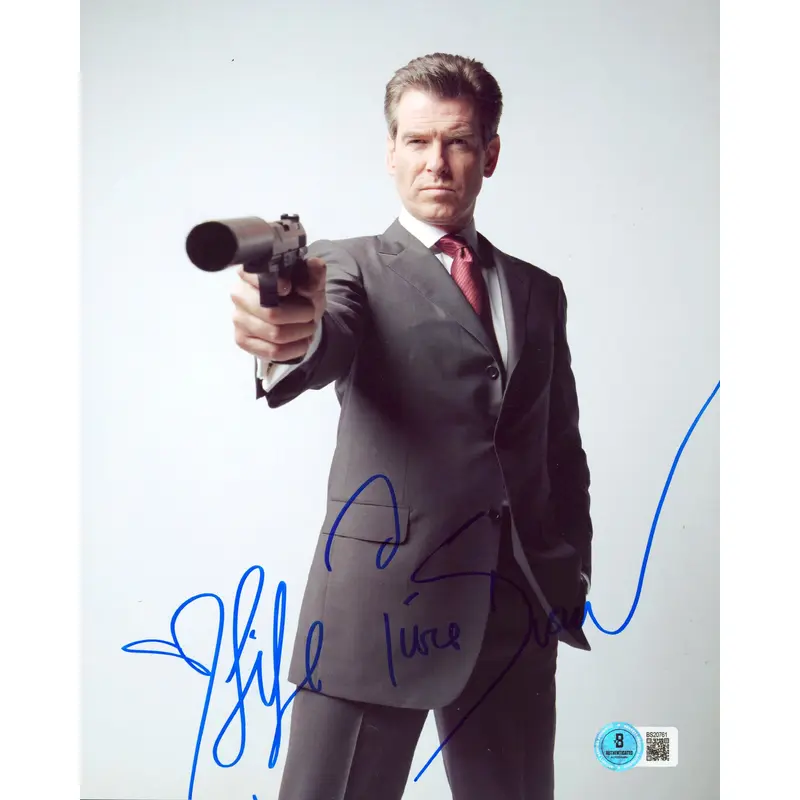 Pierce Brosnan GoldenEye "Life" Authentic Signed 8x10 Photo BAS #BS20761