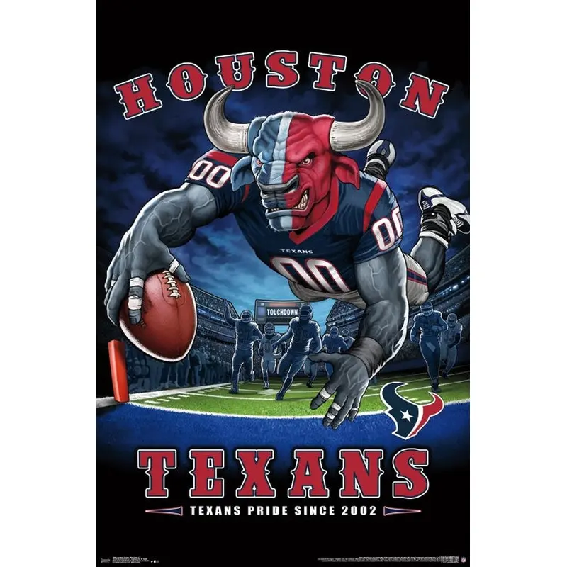 Houston Texans "Texans Pride Since 2002" NFL Theme Art Poster - Liquid Blue/Trends Int'l.