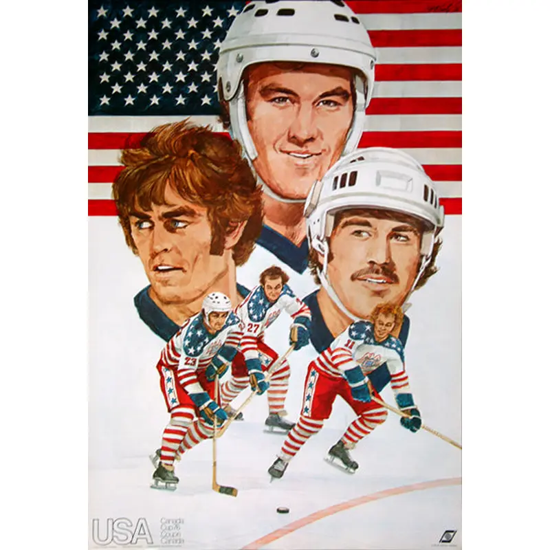 Team USA Hockey Canada Cup 1976 Official Team Poster - Worldsport Properties Ltd.