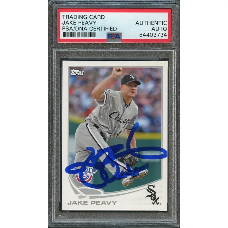 2013 Topps Opening Day #47 Jake Peavy Signed Card PSA Slabbed Auto White Sox