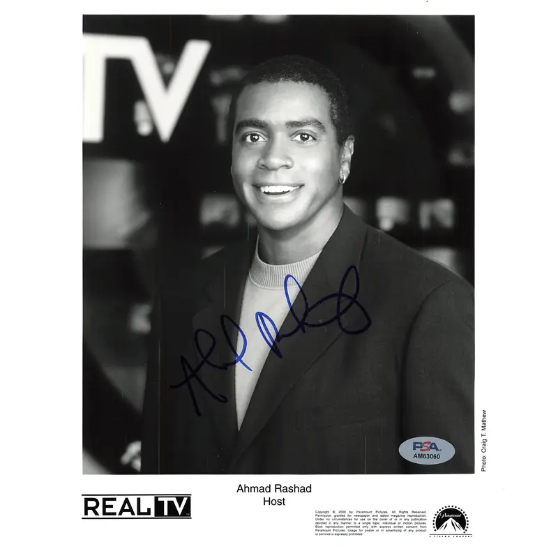 Ahmad Rashad signed 8x10 photo PSA/DNA Minnesota Vikings Autographed