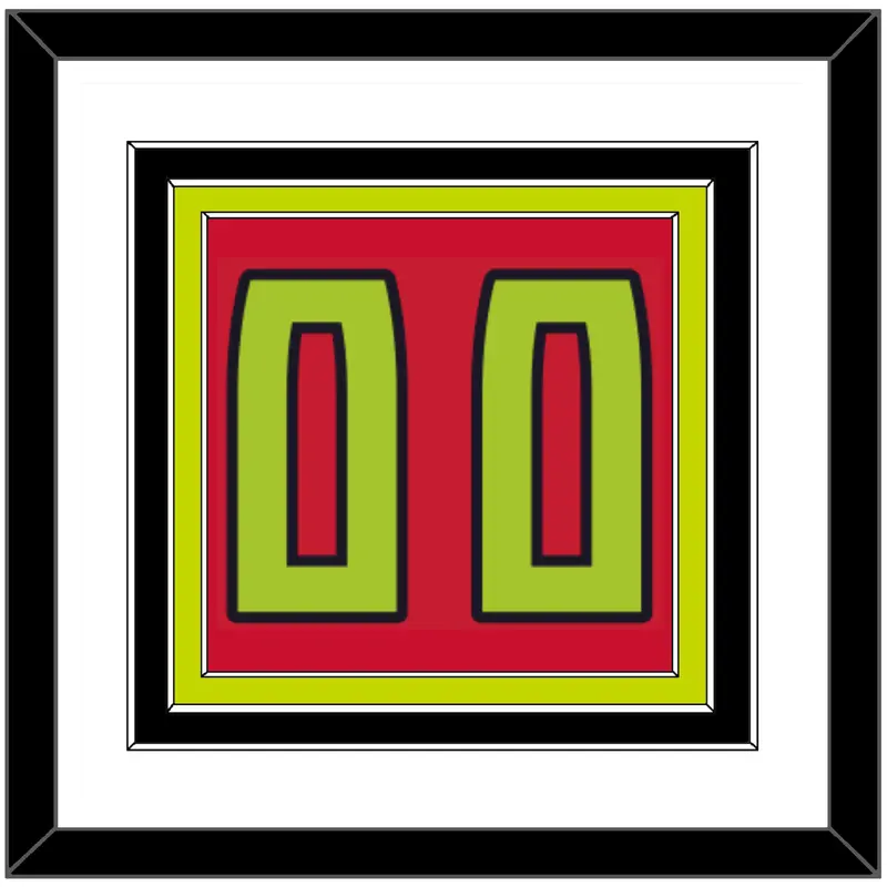 Atlanta Number - Red Icon (2015-2020) - Triple Mat 1