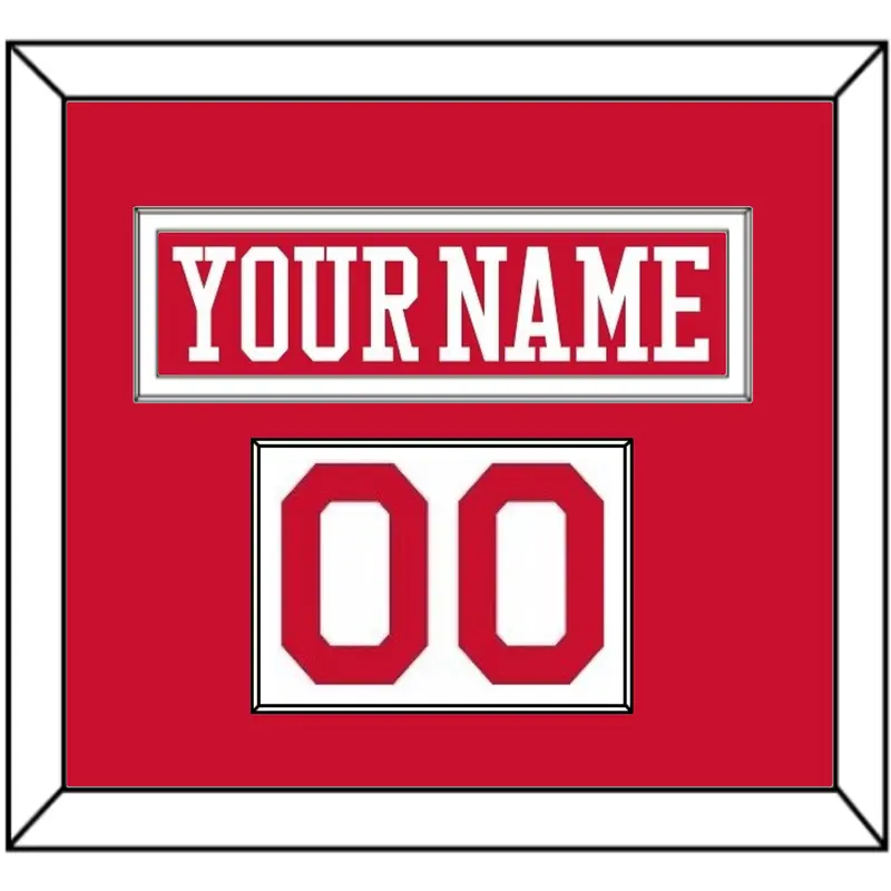 Boston Nameplate & Number (Shoulder) - Alternate Road Red - Single Mat 1