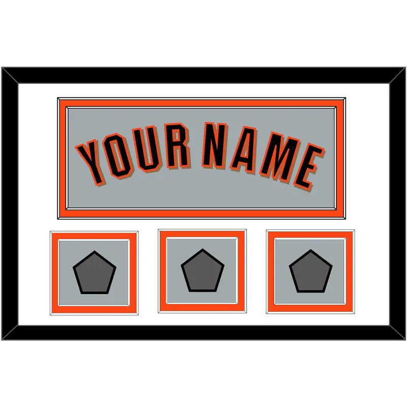 San Francisco Name & 3 World Series Champions Patches - Road Gray (2010-2021) - Double Mat 1