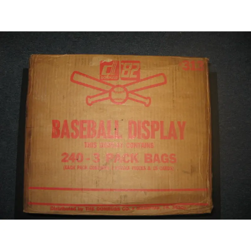 1982 Donruss Baseball Wax Pack Rack Pack Case (240 Count)