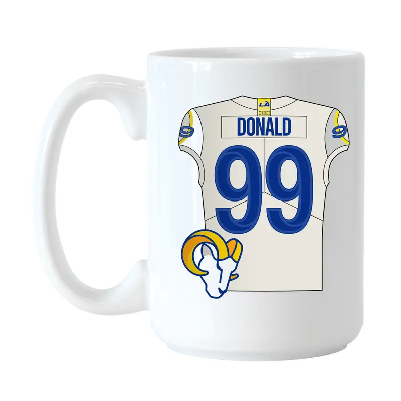 LA Rams Aaron Donald Jersey 15oz Sublimated Mug