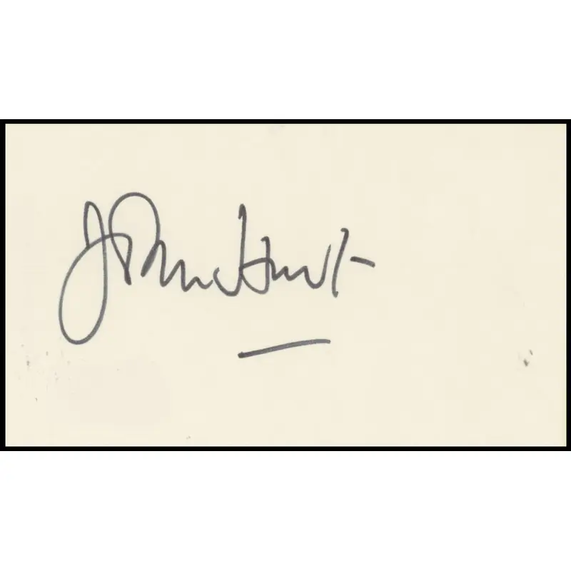John Hurt Alien Authentic Signed 3x5 Index Card Autographed BAS #BR26815