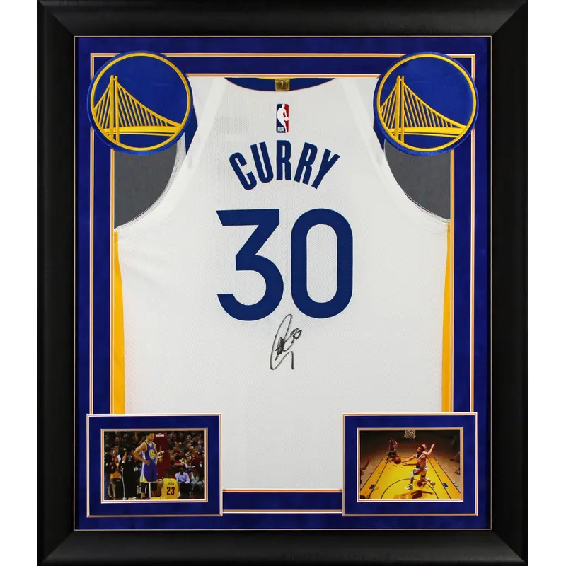 Stephen Curry Signed White Nike Association Ed Authentic Framed Jersey JSA 1