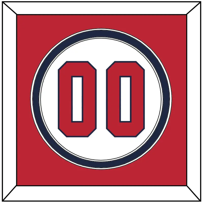 United States Baseball Number - 2020/2021 Olympics Home White - Double Mat 4