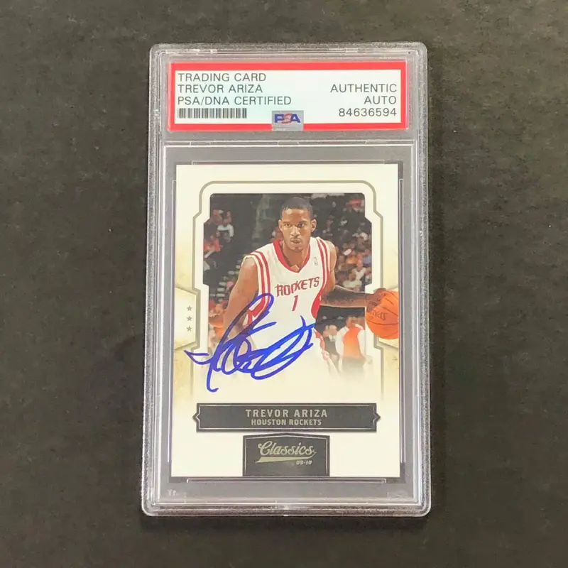 2009-2010 NBA Panini Classics #24 Trevor Ariza Signed Card AUTO PSA Slabbed Rockets