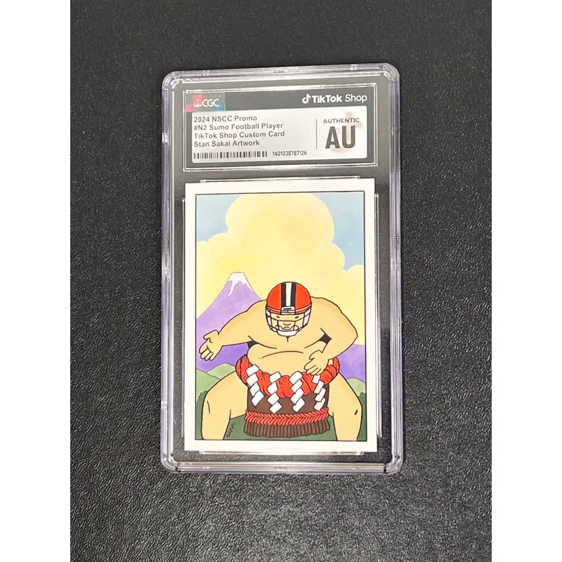 2024 NSCC Sumo Football Player Stan Sakai Artwork #N2 Authentic Slabbed Card