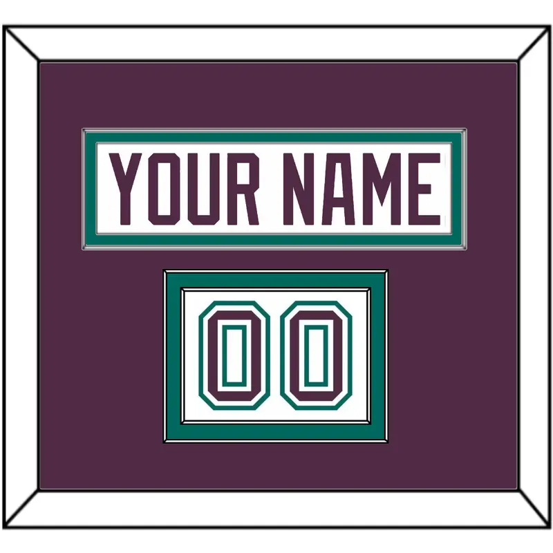 Anaheim Nameplate & Number (Shoulder) - Home White (1993-2006) - Double Mat 2