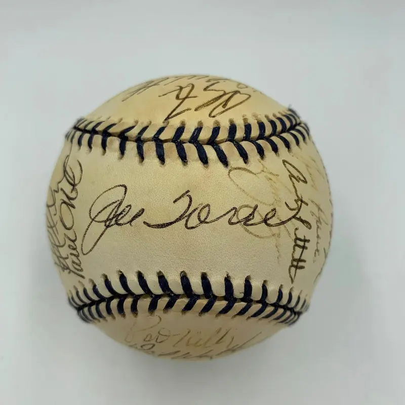 1996 Yankees WS Champs Team Signed Mickey Mantle Day Baseball W/ Derek Jeter JSA