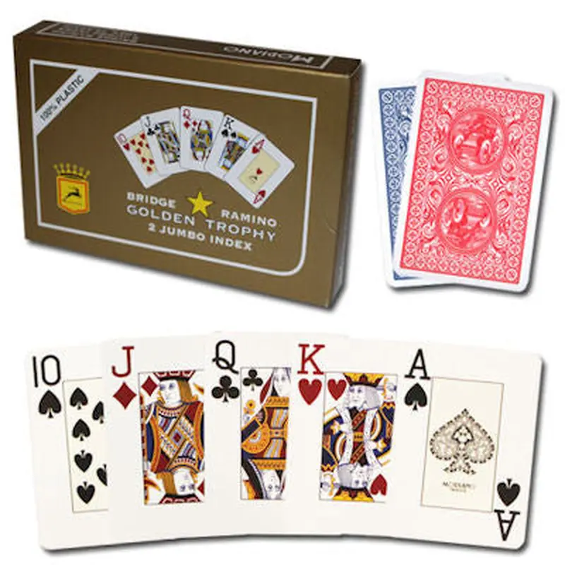 Modiano Golden Trophy Twin Set Poker Cards 9Ball India | Kibi Sports