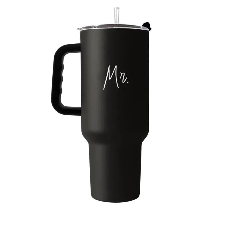 Wedding Collection Script Mr. 40oz Powder Coat Tumbler