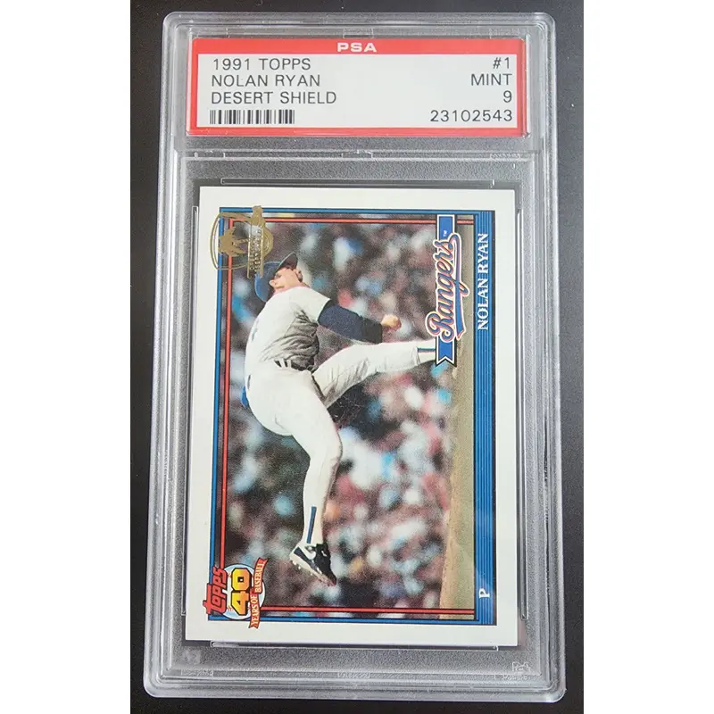 Nolan Ryan 1991 Topps Desert Shield #1 PSA 9 Mint