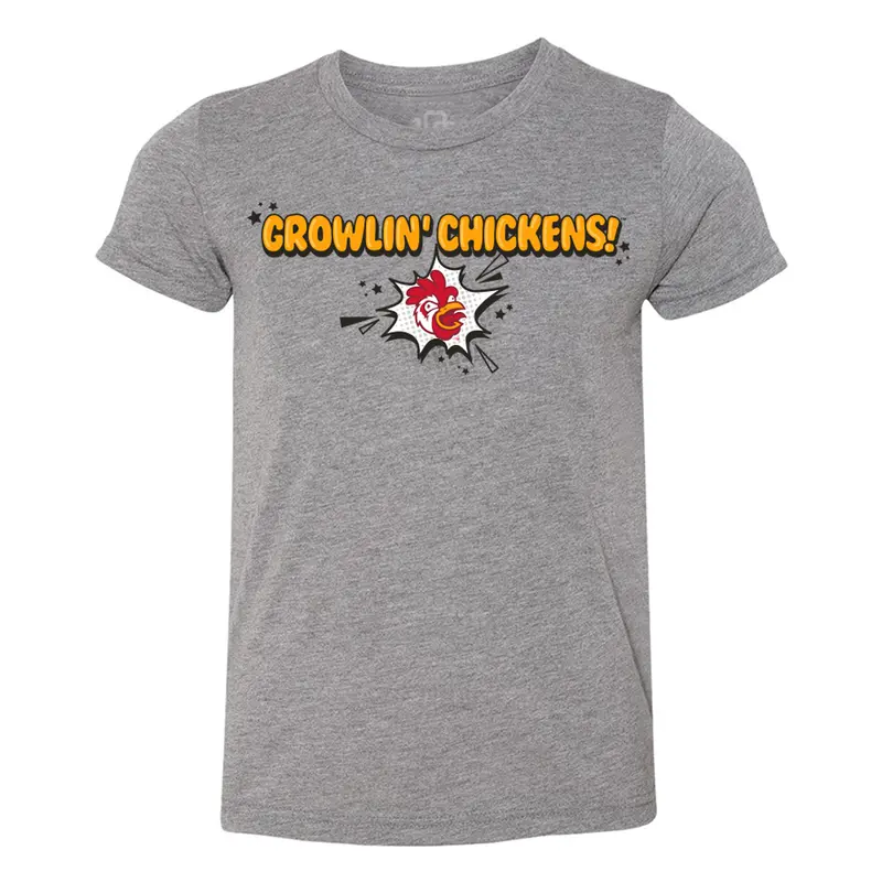 Youth Growlin Chickens Comic Burst Tee
