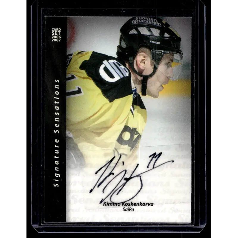 2006-07 Cardset Signature Sensations - Kimmo Koskenkorva /88