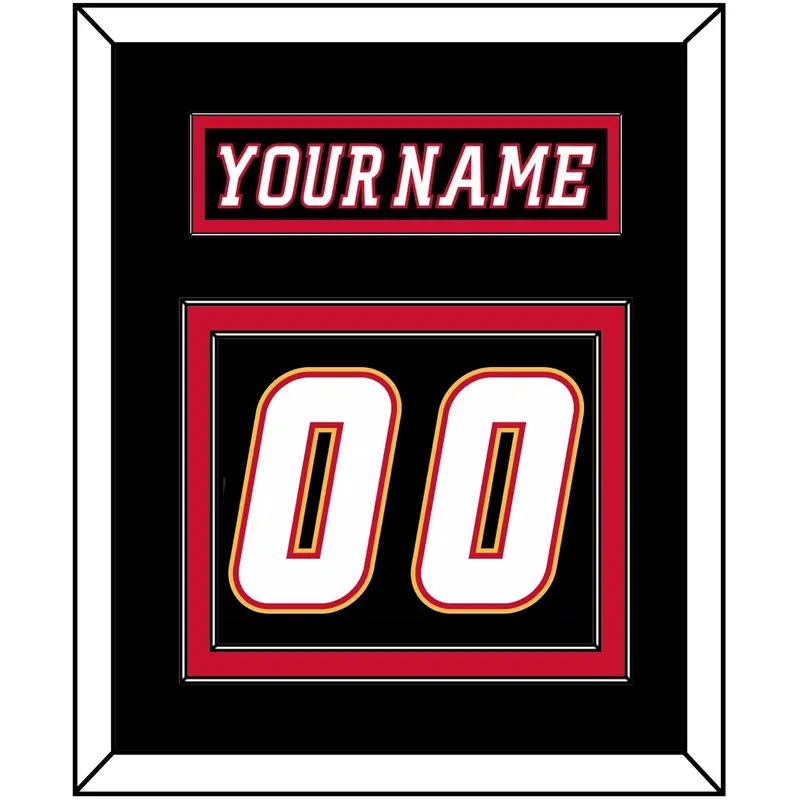 Calgary Nameplate & Number (Back) - Alternate Black - Double Mat 2