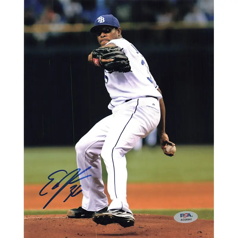 Edwin Jackson signed 8x10 photo PSA/DNA Autographed Tampa Bay Rays