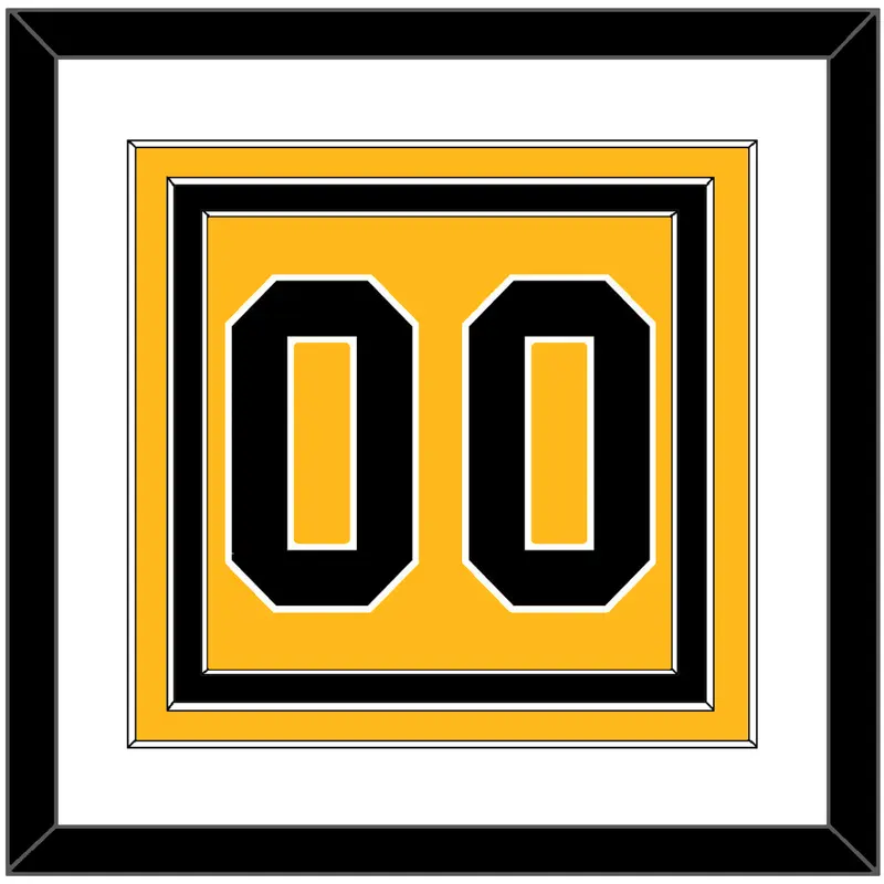 Pittsburgh Number (Back) - Alternate Gold (1981-1983) - Triple Mat 1