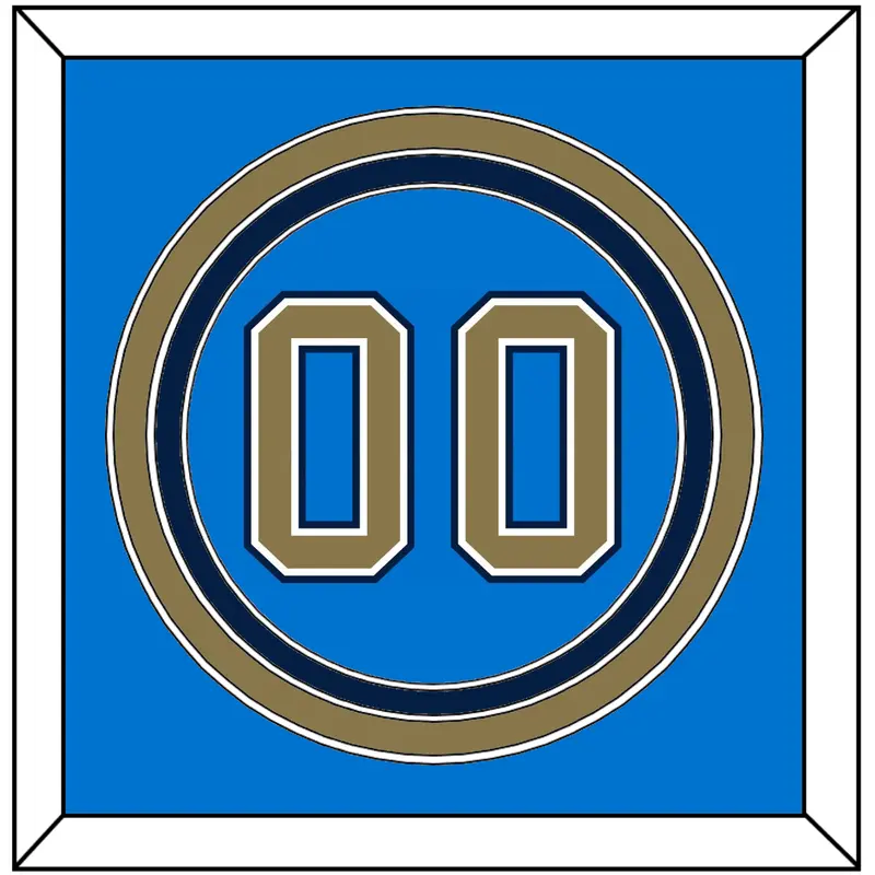 UCLA Baseball Number - Alternate Light Blue (2010-2013) - Triple Mat 2