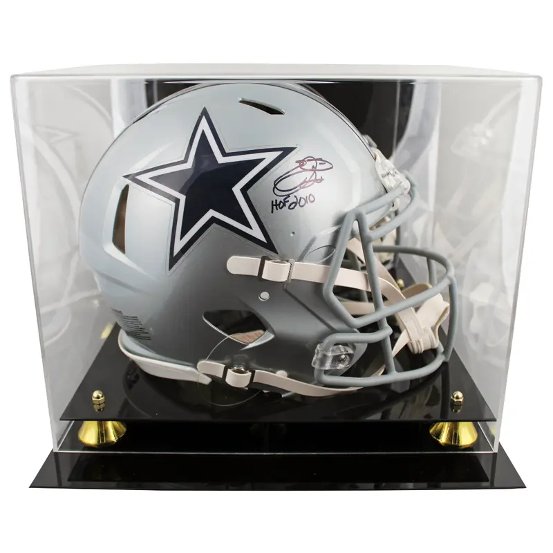 Cowboys Emmitt Smith "HOF 10" Signed F/S Speed Proline Helmet W/ Case BAS Wit