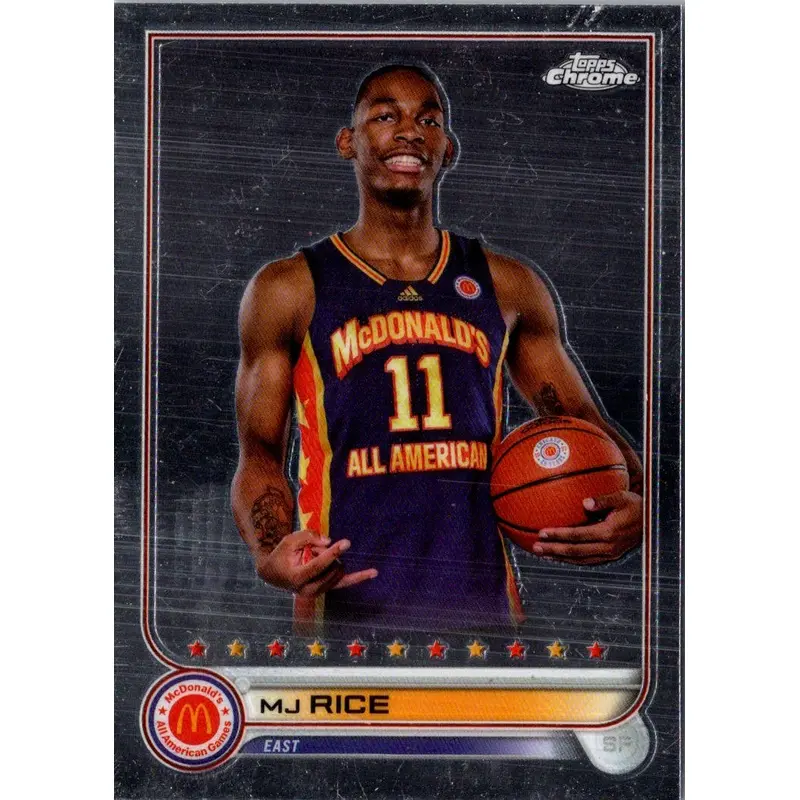 2022 Topps Chrome McDonald's All American MJ Rice #55