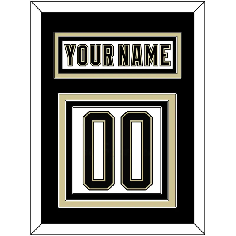 Pittsburgh Nameplate & Number (Back) - 2014 Stadium Series White - Triple Mat 3