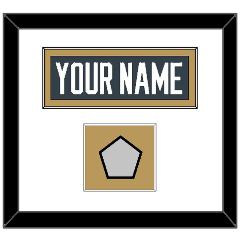 Vegas Nameplate & 2023 Stanley Cup Finals Patch - Home Steel Gray - Single Mat 1