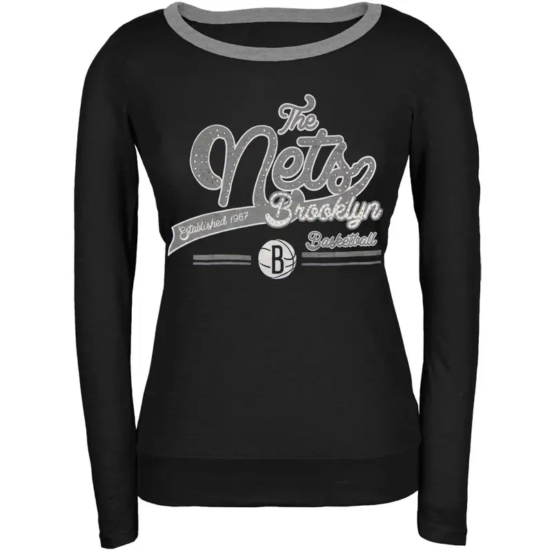 Brooklyn Nets - Free Throw Juniors Long Sleeve T-Shirt
