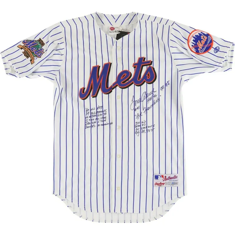 Extraordinary Tom Seaver Signed Heavily Inscribed STAT New York Mets Jersey JSA
