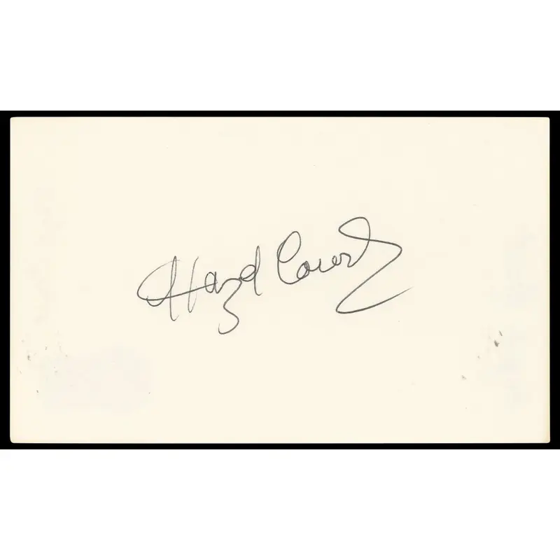 Hazel Court The Curse Of Frankenstein Signed 3x5 Index Card BAS #BN33213