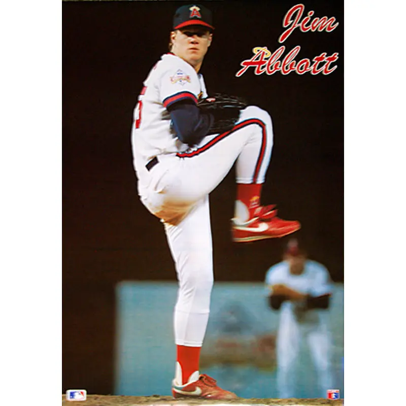 Jim Abbott "Ace" California Angels MLB Action Poster - Making Waves 1989
