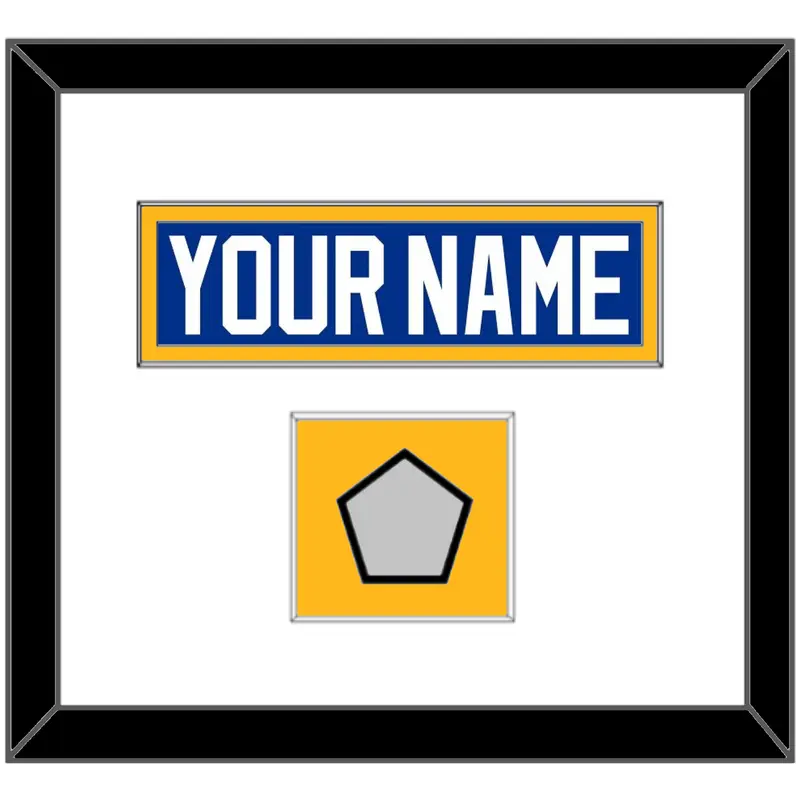 St. Louis Nameplate & Stanley Cup Champions Patch - Home Blue - Single Mat 1