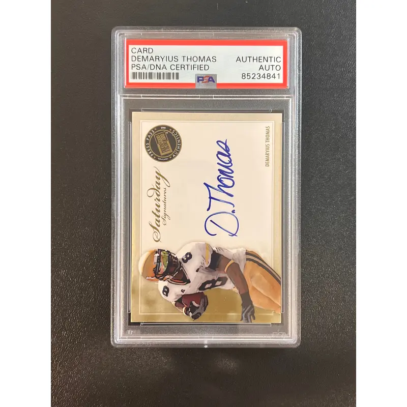2010 Press Pass Authentics #SS-DT Demaryius Thomas Signed Card PSA AUTO Slabbed